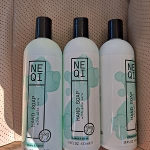 NEQI (3 PK) Liquid Hand Soap With Aloe Vera Vegan Paraben & Gluten Free 16oz